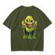 Olive T-Shirt With Playful Green Slime Monster Graphic