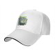 Black baseball cap with neon skull juice box graphic