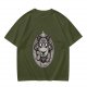 Olive T-Shirt With Cute Emotional Support Demon Goat Graphic