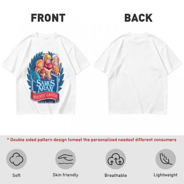Samus Aran Bounty Lager Graphic T-Shirt