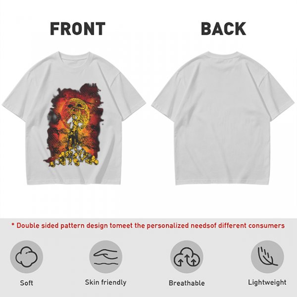 Olive T-Shirt With Fiery Skull Warrior Graphic Print