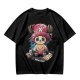 Olive T-shirt with One Piece Tony Tony Chopper Graphic Print