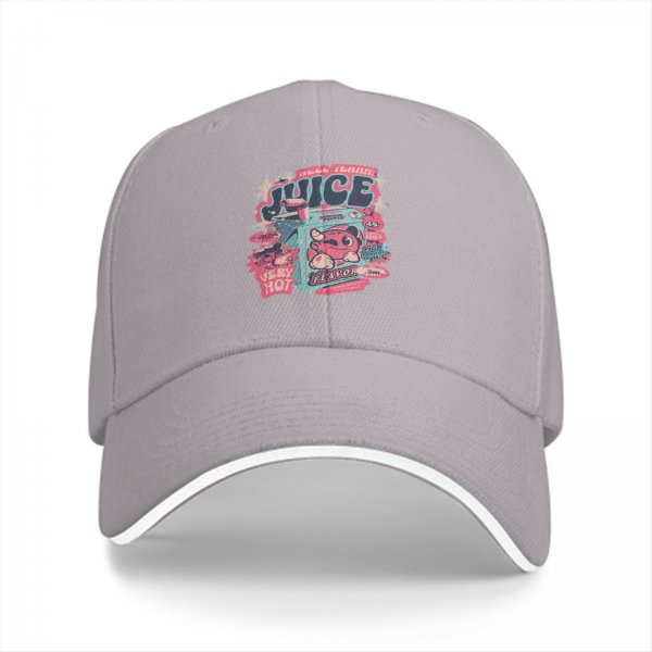 Black Baseball Cap With Retro Juice Box Graphic Print