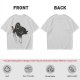 Olive T-Shirt With Dark Crow Holding Knife Graphic Print