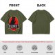 Olive T-Shirt With Black Cat Rawr Dinosaur Parody Graphic