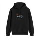 Black Hoodie With Vintage Car Graphic Print