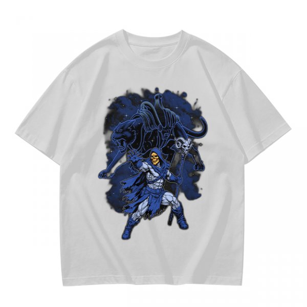 Olive T-Shirt with Skeletor Dark Fantasy Graphic Print