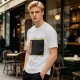 Olive Green T-Shirt With Distressed Retro TV Graphic Print