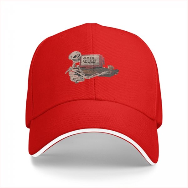 Black baseball cap with skeleton gaming 'Game Over' graphic