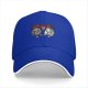 Black Baseball Cap With Rock And Roll Cartoon Graphic Design