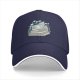 Black baseball cap with teacup on books and botanical print