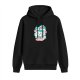 Black Hoodie With Cute Kawaii Strawberry Juice Box Character Print