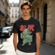 Olive T-Shirt With Cute Dinosaur Holding Its Own Butt Japanese Print