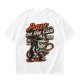 Olive t-shirt with detective cat 'Paws on the Case' graphic
