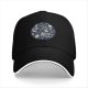 Black Baseball Cap With Dinosaur Fossil Archaeological Print