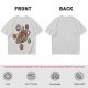 Olive green t-shirt with ramen planet space graphic print