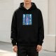 Black hoodie featuring The Barky Bunch cartoon dog characters