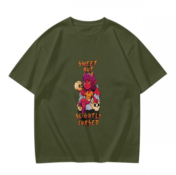 Sweet But Slightly Cursed Devil Girl Graphic T-Shirt