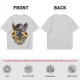Olive T-shirt with dark fantasy winged warrior graphic print