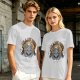 Olive t-shirt with 'I'm a Hot Mess' melting earth graphic