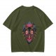 Olive Green T-Shirt With Majora's Mask Graphic Print
