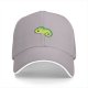 Black Baseball Cap with Cute Green Chameleon Graphic