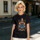 Olive Green T-Shirt with Final Fantasy Black Mage Graphic Print