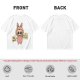 Olive T-shirt with a cute bunny monster holding You Are Great and I Believe In You signs