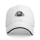 Black baseball cap with cute sleeping grim reaper and skulls graphic