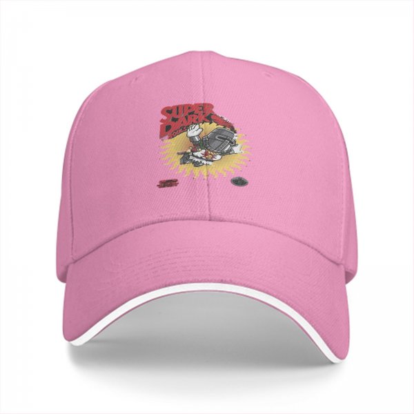 Black baseball cap with Super Dark knight graphic print