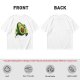 Olive Green T-Shirt with Cute Running Avocado Graphic