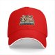 Black baseball cap with Hee Hee Man Master of Pop graphic print
