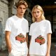 Olive T-Shirt with Skeleton and Friends in Christmas Car Print