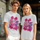 Olive T-shirt with Spinel Character Graphic Print
