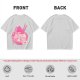 Oversized dark green t-shirt with cute pink ramen bowl graphic