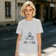 Olive T-shirt with Shark Holding Candy Cane and No Tricks Text