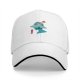 Black Baseball Cap With Anime Silhouette Sunset Art Print