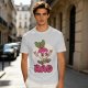 Olive T-Shirt With Rad Skating Radish Cartoon Graphic