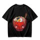 Olive T-Shirt With Cute Cartoon Ramen Bowl Graphic