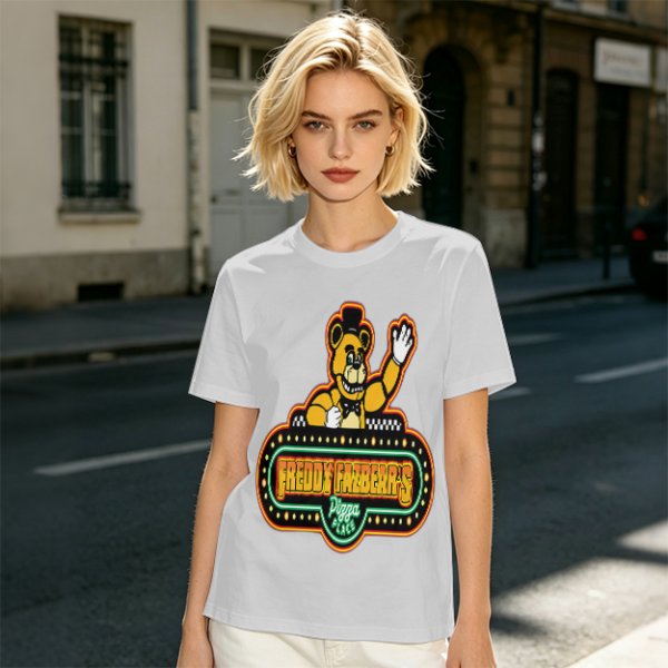 Freddy Fazbear's Pizza Place Graphic Olive T-Shirt