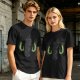 Olive Green T-Shirt With Dark Monster Face Graphic Print