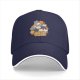Black baseball cap with cute cats in a box graphic