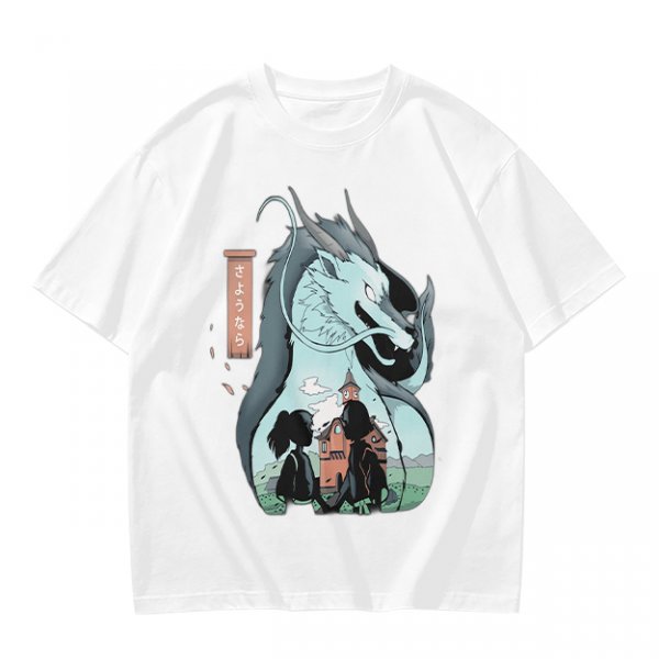 Anime Dragon and Girl Graphic Tee for Fantasy Fans