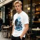 Olive T-Shirt With Dragon Rider Moonlit Fantasy Art Print
