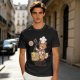 Olive T-Shirt With Cute Dog Chef Cooking Waffles Graphic