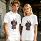 Olive Graphic T-Shirt with Cute Mothman Respect The Locals Print