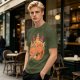 Sleeping Dinosaur Surrounded by Food Slices Graphic T-Shirt