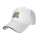 Black Baseball Cap With Cute Cat Book Coffee Graphic
