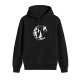 Black Hoodie With Dark Fantasy Circular Graphic Print
