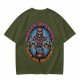 Olive t-shirt with skeleton warrior graphic and permission forgiveness text